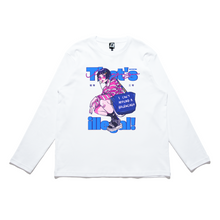 Load image into Gallery viewer, "Socks and Sandals" Cut and Sew Wide-body Long Sleeved Tee White/Black