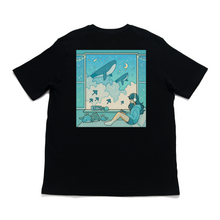 Load image into Gallery viewer, "Whale Window" Cut and Sew Wide-body Tee White/Black