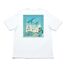 Load image into Gallery viewer, "Whale Window" Cut and Sew Wide-body Tee White/Black