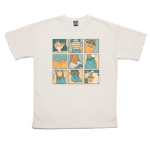 Load image into Gallery viewer, "Sunflower" Taper-Fit Heavy Cotton Tee Beige/Mint