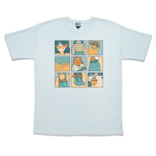 Load image into Gallery viewer, "Sunflower" Taper-Fit Heavy Cotton Tee Beige/Mint