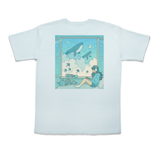 Load image into Gallery viewer, "Whale Window" Taper-Fit Heavy Cotton Tee Mint