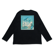 Load image into Gallery viewer, "Whale Window" Cut and Sew Wide-body Long Sleeved Tee White/Black
