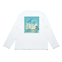 Load image into Gallery viewer, "Whale Window" Cut and Sew Wide-body Long Sleeved Tee White/Black