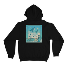 Load image into Gallery viewer, "Whale Window" Basic Hoodie White/Black