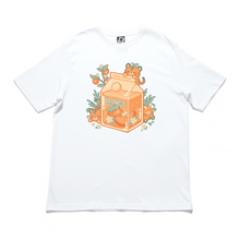 Load image into Gallery viewer, "Orange Milk" Cut and Sew Wide-body Tee White/Black
