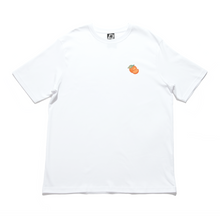 Load image into Gallery viewer, "Orange Moodboard" Cut and Sew Wide-body Tee White/Black