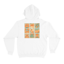 Load image into Gallery viewer, "Orange Moodboard" Basic Hoodie White/Black