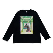 Load image into Gallery viewer, "The Train" Cut and Sew Wide-body Long Sleeved Tee White/Black