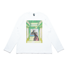 Load image into Gallery viewer, "The Train" Cut and Sew Wide-body Long Sleeved Tee White/Black