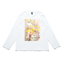 Load image into Gallery viewer, "Eyeline 7" Cut and Sew Wide-body Long Sleeved Tee White/Beige