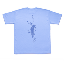 Load image into Gallery viewer, "Eyeline 9" Taper-Fit Heavy Cotton Tee Sky Blue