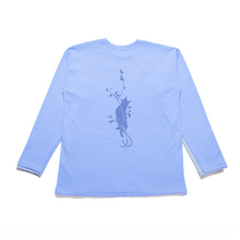 Load image into Gallery viewer, "Eyeline 9" Taper-Fit Heavy Cotton Long Sleeve Tee Sky Blue