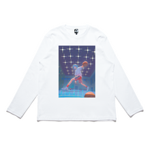 Load image into Gallery viewer, "Basket" Cut and Sew Wide-body Long Sleeved Tee White/Black