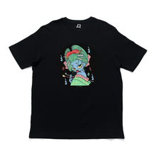 Load image into Gallery viewer, "Youkaigirl" Cut and Sew Wide-body Tee White/Black