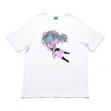Load image into Gallery viewer, "Namida" Cut and Sew Wide-body Tee White/Black