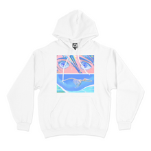 Load image into Gallery viewer, "Blue Wonder" Basic Hoodie Black/White