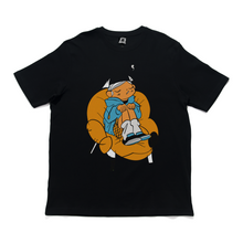 Load image into Gallery viewer, "Chocolate Cigarette" Cut and Sew Wide-body Tee White/Black