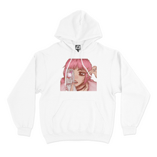Load image into Gallery viewer, "Eyeliner" Basic Hoodie White