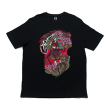 Load image into Gallery viewer, "River Spirit-Green" Cut and Sew Wide-body Tee White/Black