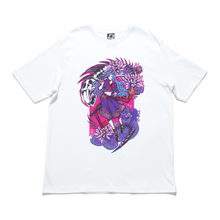 Load image into Gallery viewer, "River Spirit-Blue" Cut and Sew Wide-body Tee White/Black