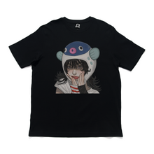 Load image into Gallery viewer, "Blowfish Girl" Cut and Sew Wide-body Tee White/Black