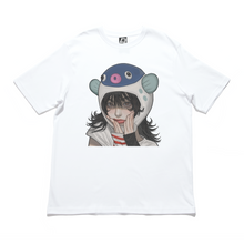 Load image into Gallery viewer, "Blowfish Girl" Cut and Sew Wide-body Tee White/Black