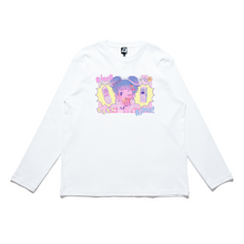 Load image into Gallery viewer, "Ring Ring!" Cut and Sew Wide-body Long Sleeved Tee White