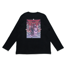 Load image into Gallery viewer, "Oni-Shikigami" Cut and Sew Wide-body Long Sleeved Tee White/Black