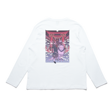 Load image into Gallery viewer, "Oni-Shikigami" Cut and Sew Wide-body Long Sleeved Tee White/Black