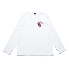 Load image into Gallery viewer, "Oni-Shikigami" Cut and Sew Wide-body Long Sleeved Tee White/Black