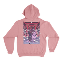 Load image into Gallery viewer, "Oni-Shikigami" Fleece Hoodie Light Pink