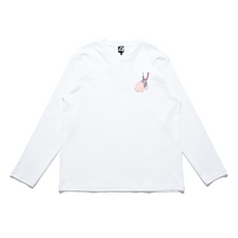 Load image into Gallery viewer, "Claw Machine Master" Cut and Sew Wide-body Long Sleeved Tee White/Black