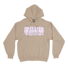 Load image into Gallery viewer, "Bunnies in Line" Basic Hoodie White/Black/Beige