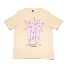 Load image into Gallery viewer, "Star Bunnies" Cut and Sew Wide-body Tee White/Beige