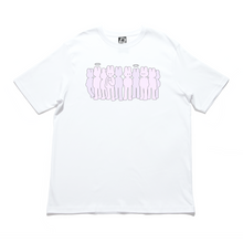 Load image into Gallery viewer, "Bunnies in Line" Cut and Sew Wide-body Tee White/Black