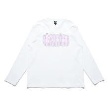 Load image into Gallery viewer, "Bunnies in Line" Cut and Sew Wide-body Long Sleeved Tee White/Black