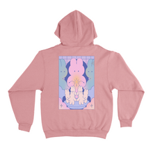 Load image into Gallery viewer, "Bunny Supremacy" Basic Hoodie Cobalt Blue/Light Pink
