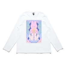 Load image into Gallery viewer, "Bunny Supremacy" Cut and Sew Wide-body Long Sleeved Tee White/Beige
