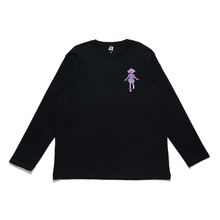 Load image into Gallery viewer, "Girl" Cut and Sew Wide-body Long Sleeved Tee White/Black