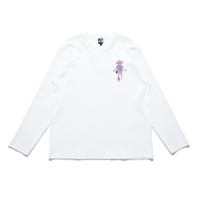 Load image into Gallery viewer, "Girl" Cut and Sew Wide-body Long Sleeved Tee White/Black