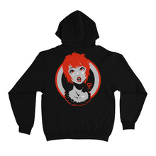 Load image into Gallery viewer, "Short Red Hair Girl" Basic Hoodie Black/White