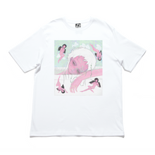 Load image into Gallery viewer, "Merry Go Round" Cut and Sew Wide-body Tee White/Black