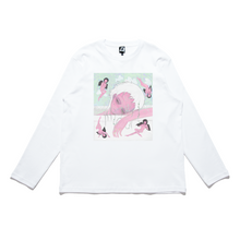 Load image into Gallery viewer, "Merry Go Round" Cut and Sew Wide-body Long Sleeved Tee White/Black