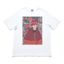 Load image into Gallery viewer, "Cigarette Break" Cut and Sew Wide-body Tee White/Black