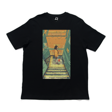 Load image into Gallery viewer, "Wrong Place Wrong Time" Cut and Sew Wide-body Tee White/Black