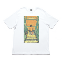 Load image into Gallery viewer, "Wrong Place Wrong Time" Cut and Sew Wide-body Tee White/Black