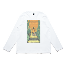 Load image into Gallery viewer, "Wrong Place Wrong Time" Cut and Sew Wide-body Long Sleeved Tee White/Black