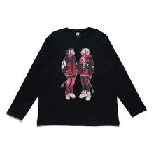 Load image into Gallery viewer, "Oni Street Fashion" Cut and Sew Wide-body Long Sleeved Tee White/Black