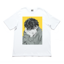 Load image into Gallery viewer, "Gray Feeling" Cut and Sew Wide-body Tee White/Black